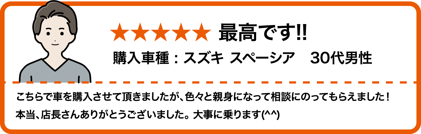 「最高です」30代男性